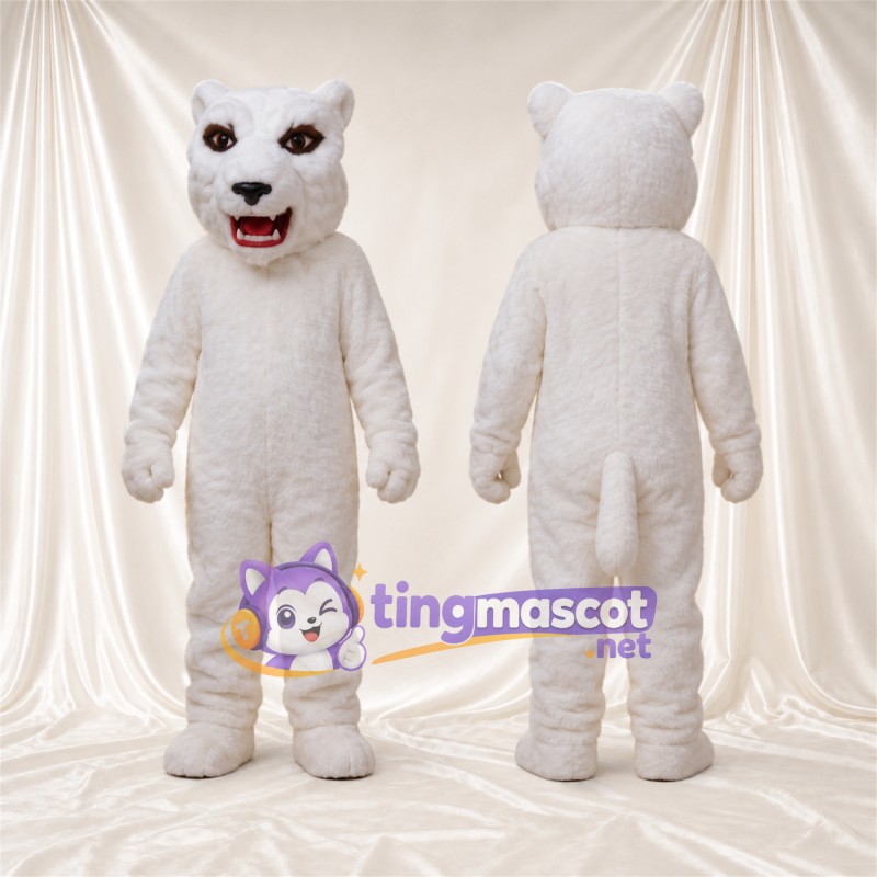 Costume de mascotte Chat sauvage – blanc