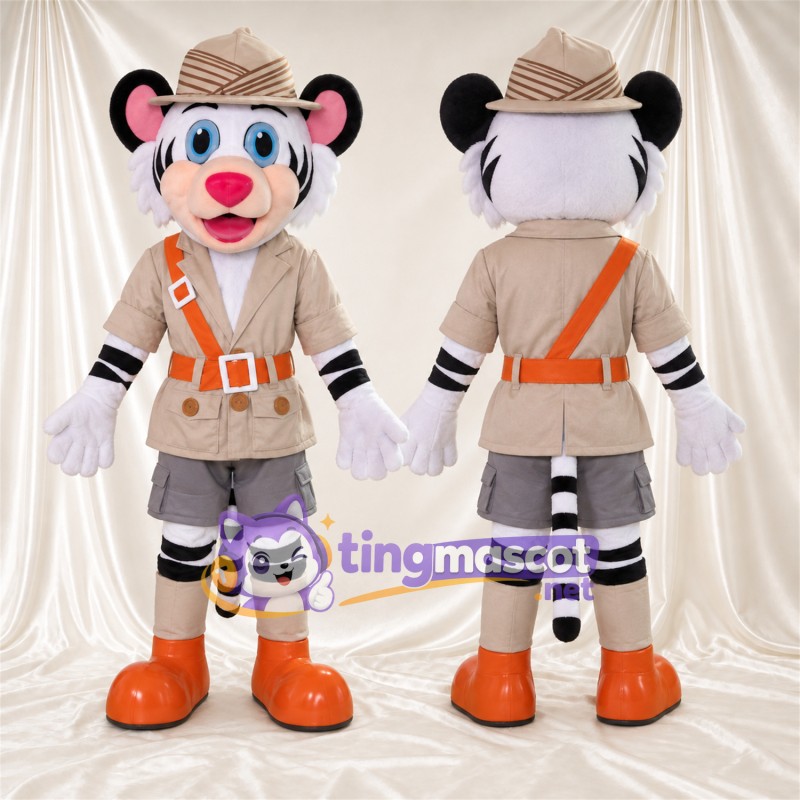 Costume de mascotte Tigre – blanc – Tenue