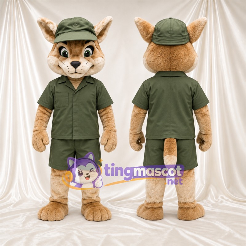 Costume de mascotte Renard – brun clair – Tenue