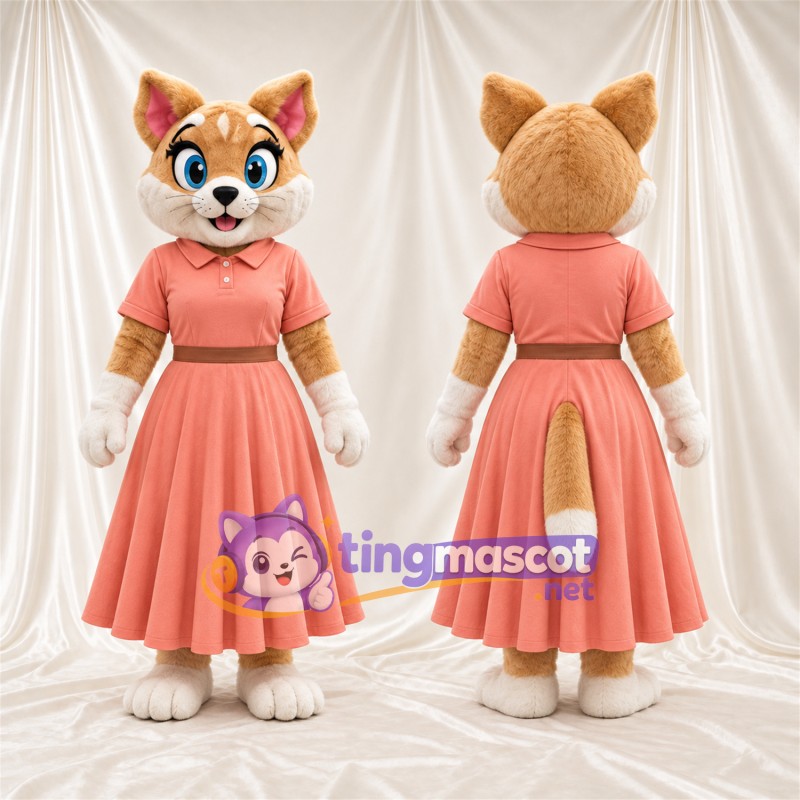 Costume de mascotte Renard – brun clair – Robe