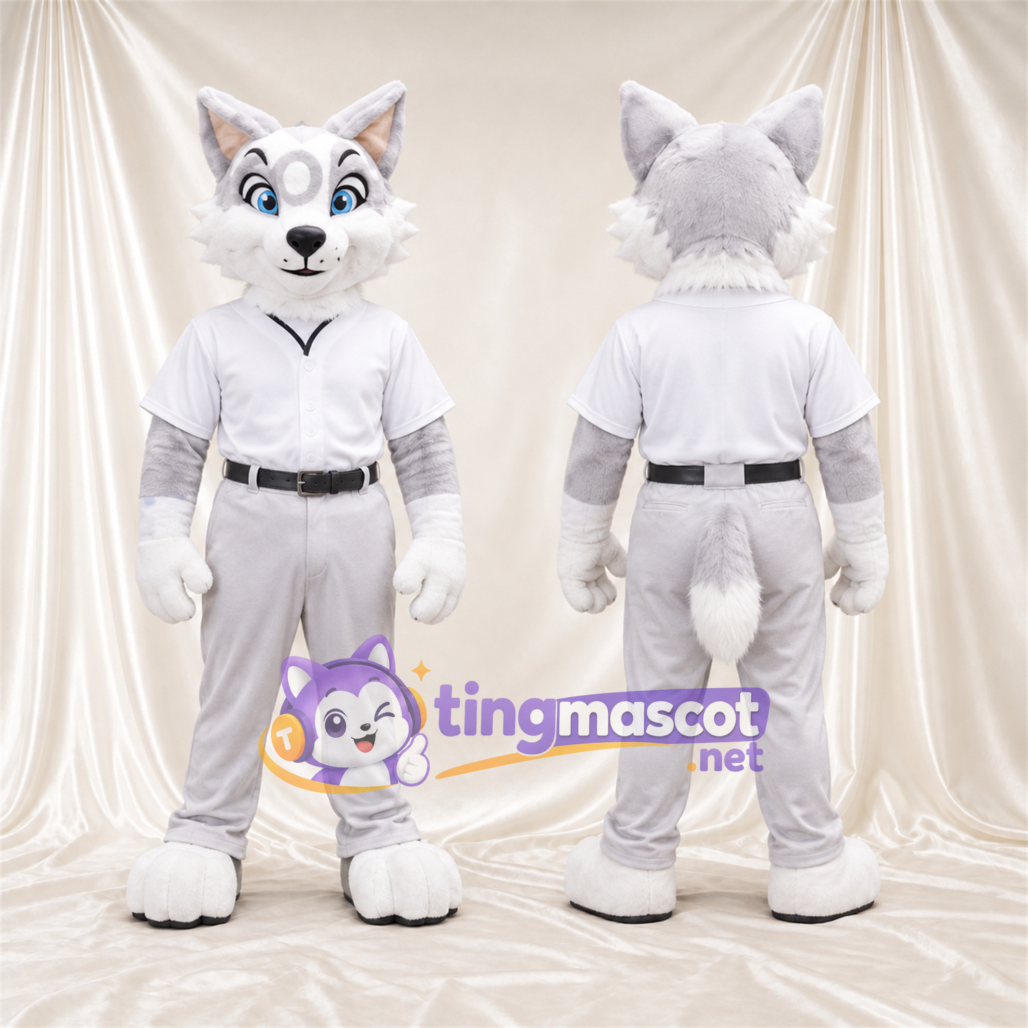 Costume de mascotte Chat – blanc – Tenue (blanc) Costume de mascotte Chat – blanc – Tenue (blanc)