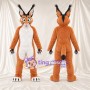 Costume de mascotte Caracal – orange / blanc – Touffes sur les oreilles