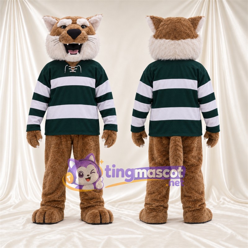 Costume de mascotte Lynx roux – brun clair – Pull