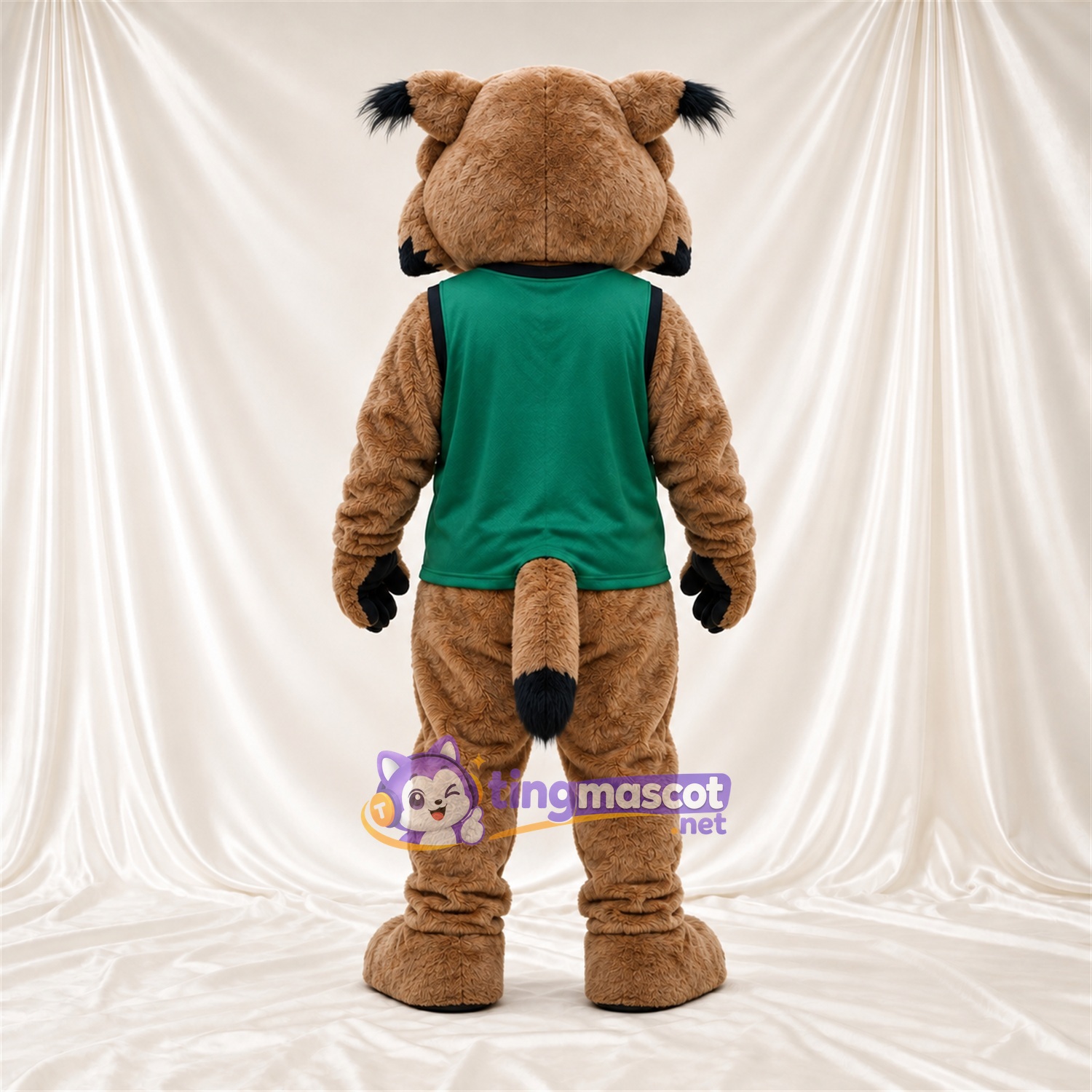 Costume de mascotte Lynx roux – brun clair – Chemise; Bout de la queue (noir) Costume de mascotte Lynx roux – brun clair – Chemise; Bout de la queue (noir)