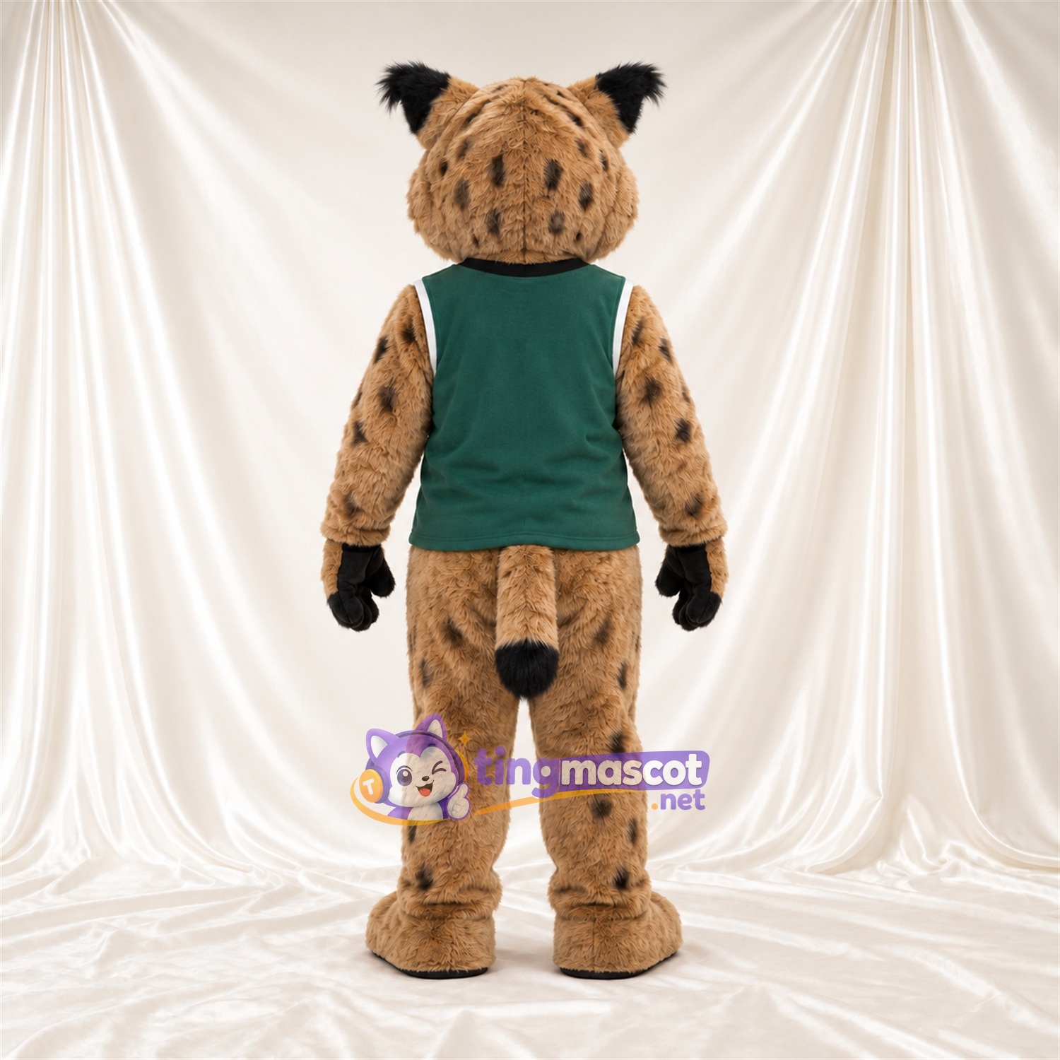 Costume de mascotte Lynx roux – brun clair – Chemise; Mains (noir) Costume de mascotte Lynx roux – brun clair – Chemise; Mains (noir)