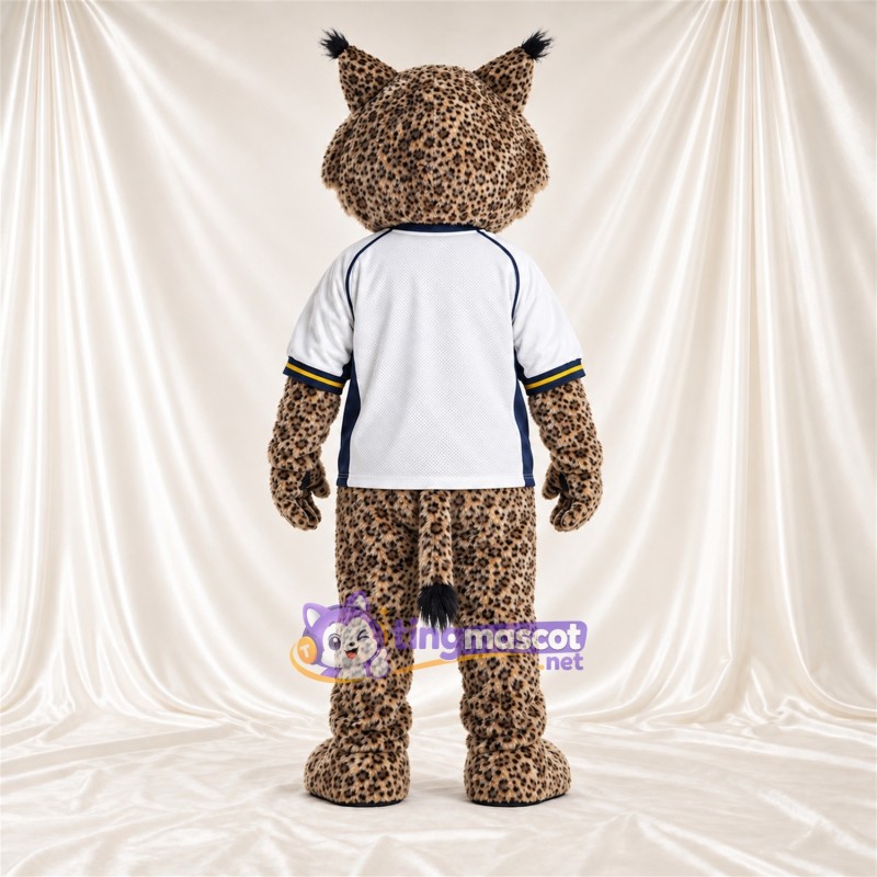 Costume de mascotte Lynx roux – marron / noir – Chemise; Yeux (bleu) Costume de mascotte Lynx roux – marron / noir – Chemise; Yeux (bleu)