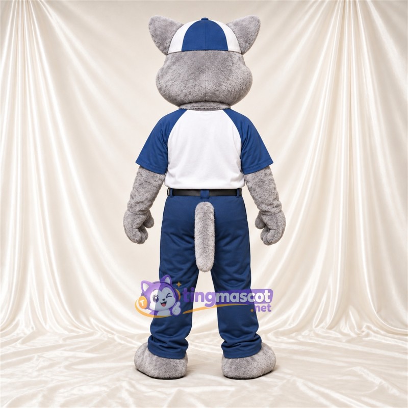 Costume de mascotte Chat – gris / blanc – Uniforme Costume de mascotte Chat – gris / blanc – Uniforme