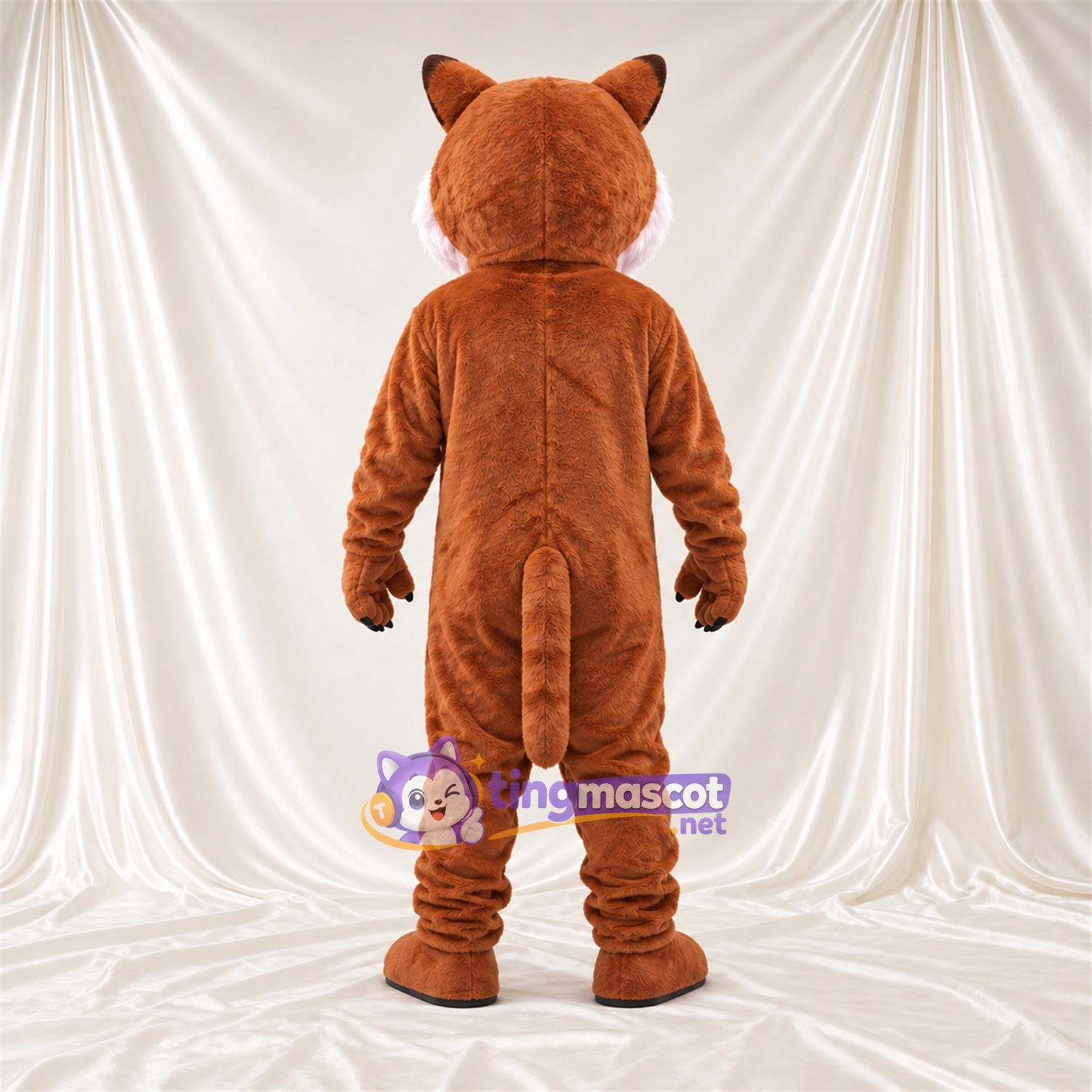 Costume de mascotte Chat sauvage – orange / blanc Costume de mascotte Chat sauvage – orange / blanc