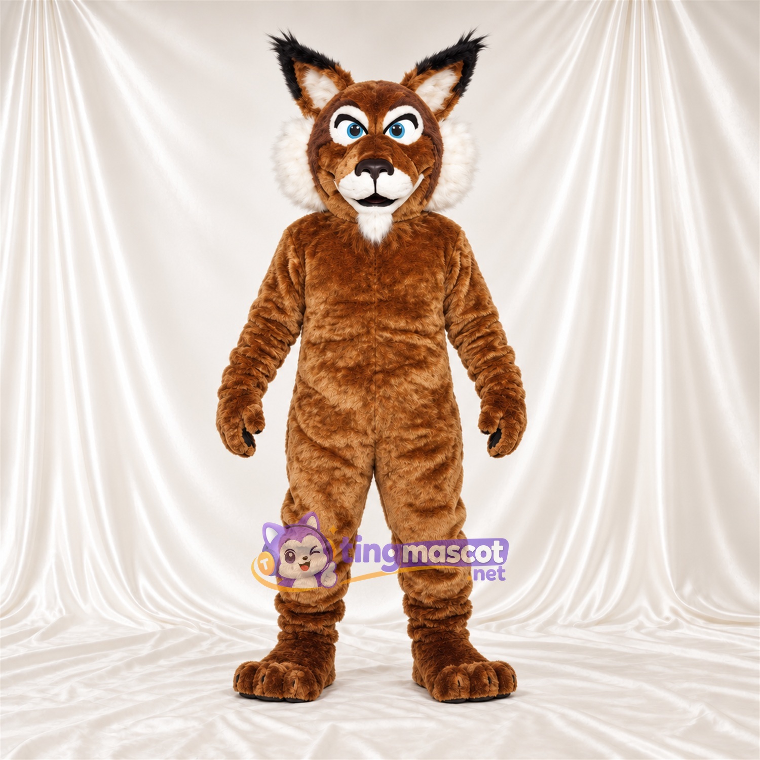 Brown Lynx Mascot Costume Brown Lynx Mascot Costume