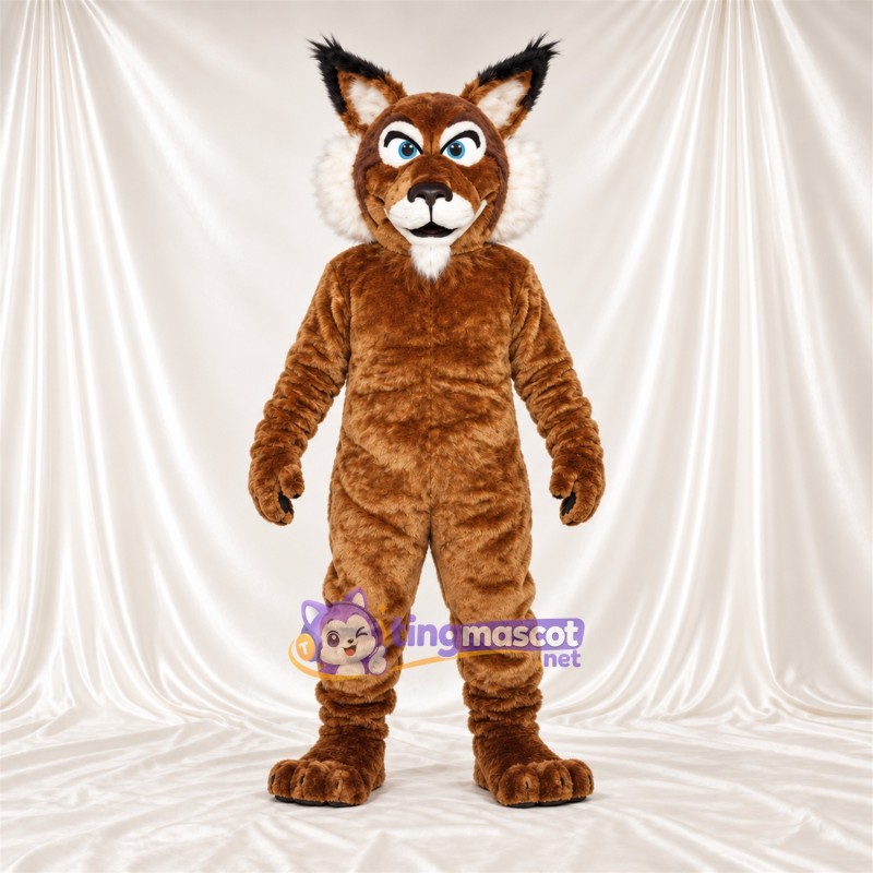 Brown Lynx Mascot Costume Brown Lynx Mascot Costume