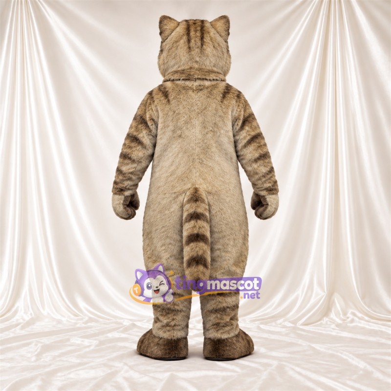 Costume de mascotte Chat tigré – marron / gris Costume de mascotte Chat tigré – marron / gris