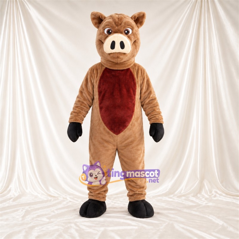 Maskottchenkostüm Schwein – braun Maskottchenkostüm Schwein – braun