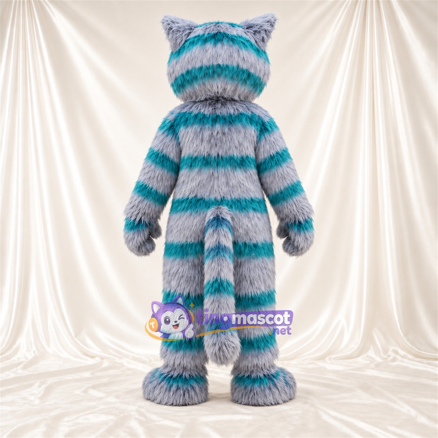 Costume de mascotte Chat – gris / bleu Costume de mascotte Chat – gris / bleu