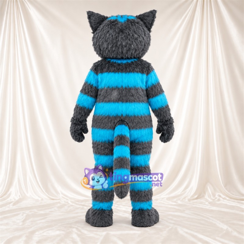 Costume de mascotte Chat – gris / turquoise Costume de mascotte Chat – gris / turquoise