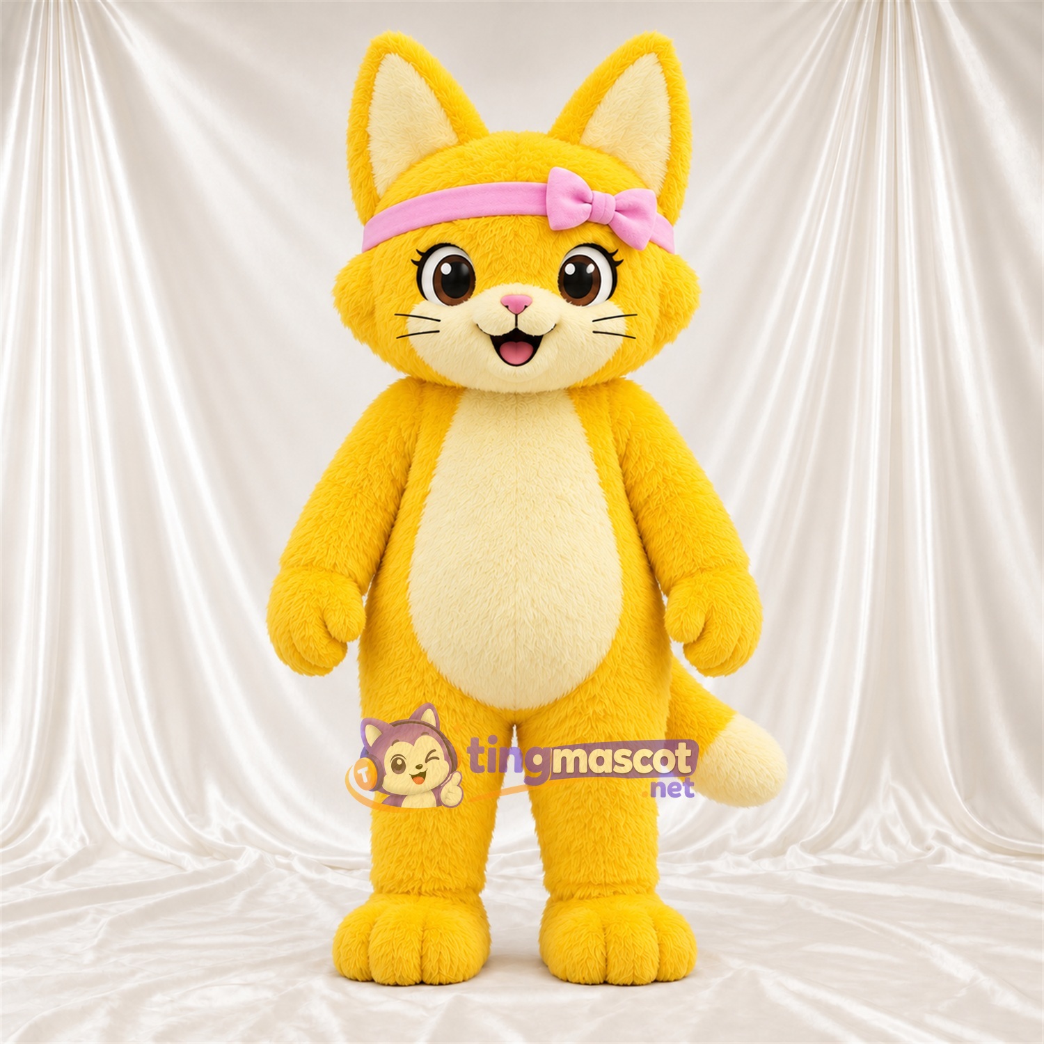 Maskottchenkostüm Katze – gelb – Stirnband Maskottchenkostüm Katze – gelb – Stirnband