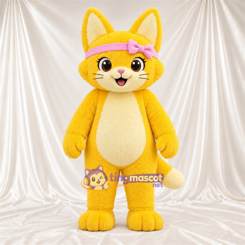 Maskottchenkostüm Katze – gelb – Stirnband Maskottchenkostüm Katze – gelb – Stirnband