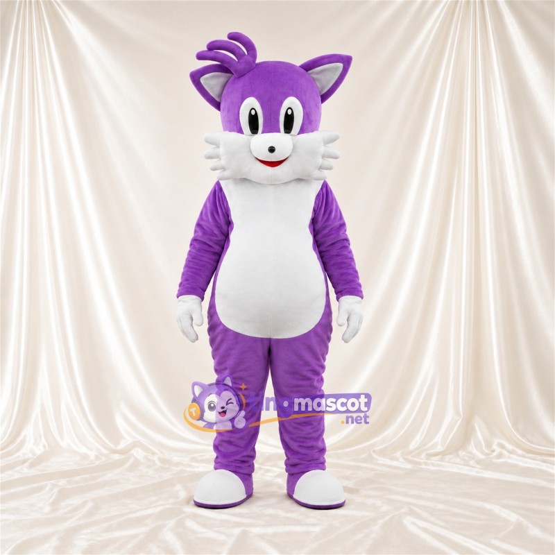 Costume de mascotte Chat – violet / blanc Costume de mascotte Chat – violet / blanc