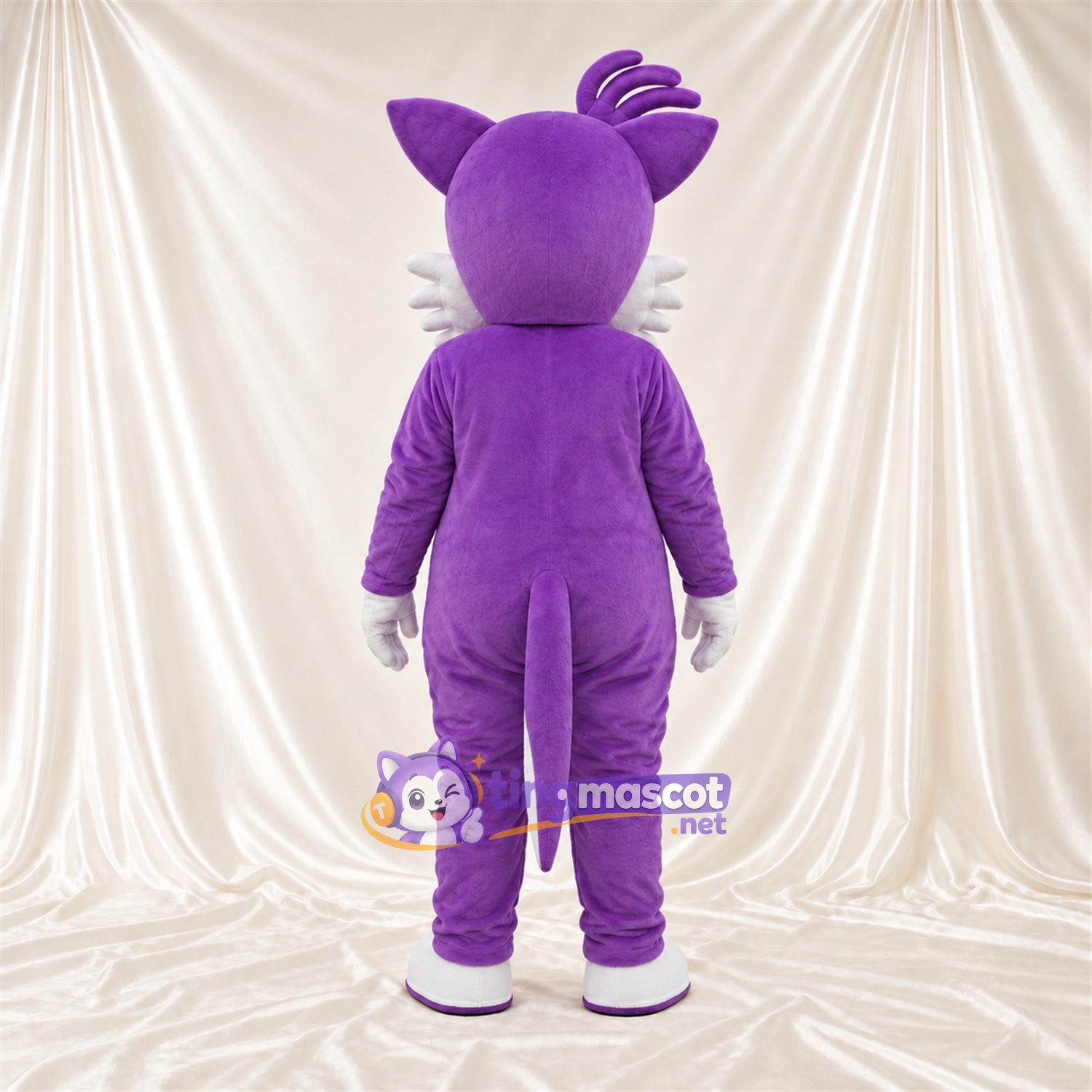 Costume de mascotte Chat – violet / blanc Costume de mascotte Chat – violet / blanc