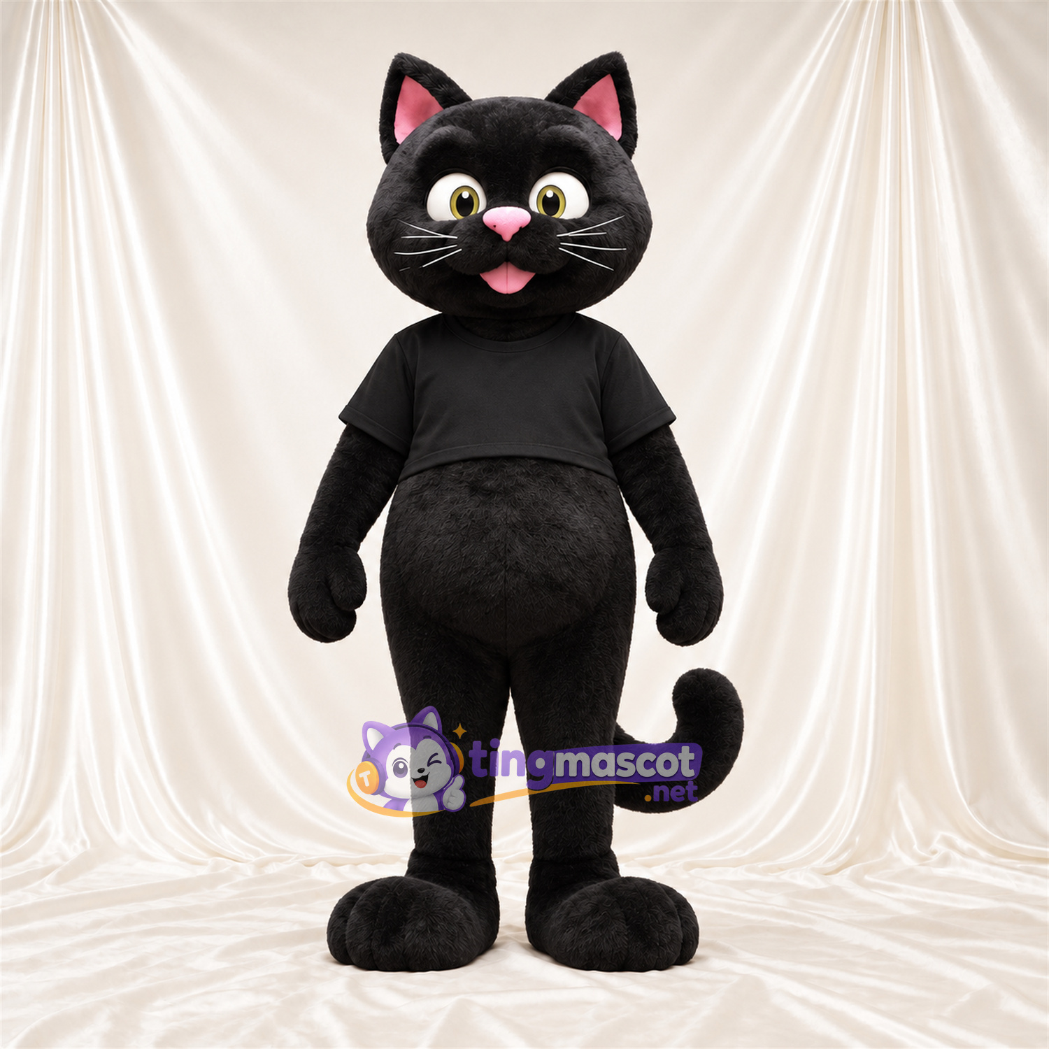 Costume de mascotte Chat – noir – Chemise (noir) Costume de mascotte Chat – noir – Chemise (noir)
