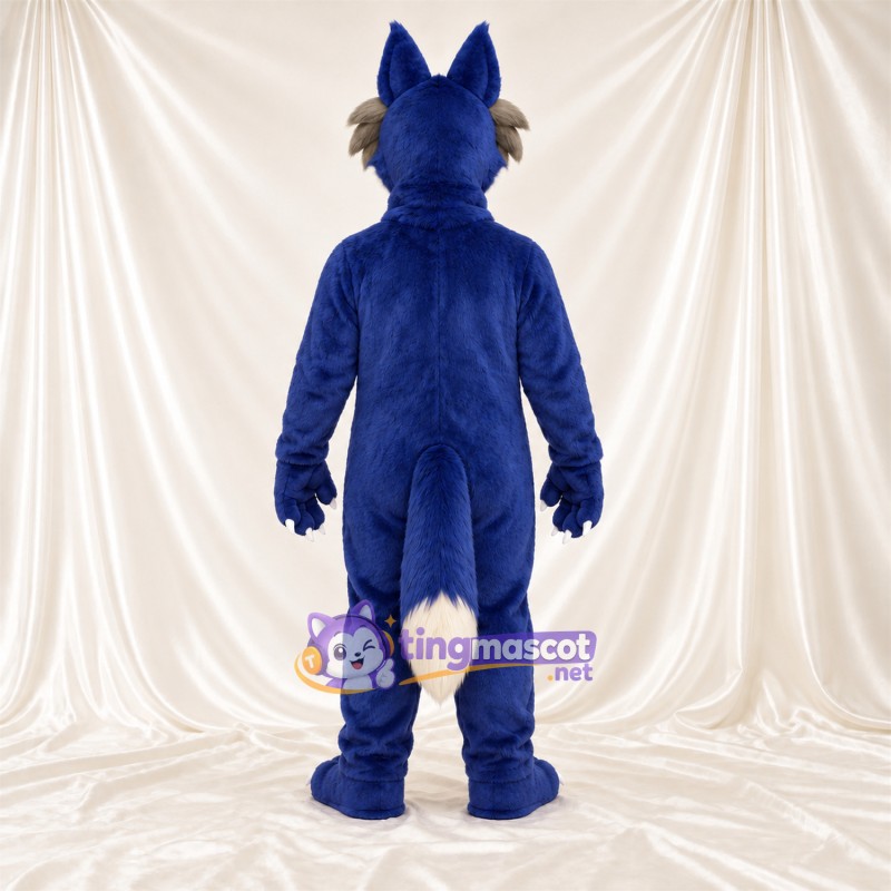 Costume de mascotte Loup – bleu / blanc Costume de mascotte Loup – bleu / blanc