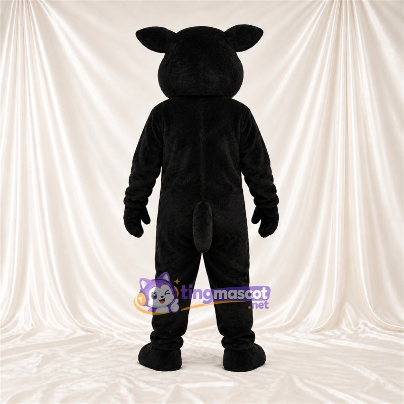 Costume de mascotte Chat – noir – Nez (rose); Crocs pointus Costume de mascotte Chat – noir – Nez (rose); Crocs pointus