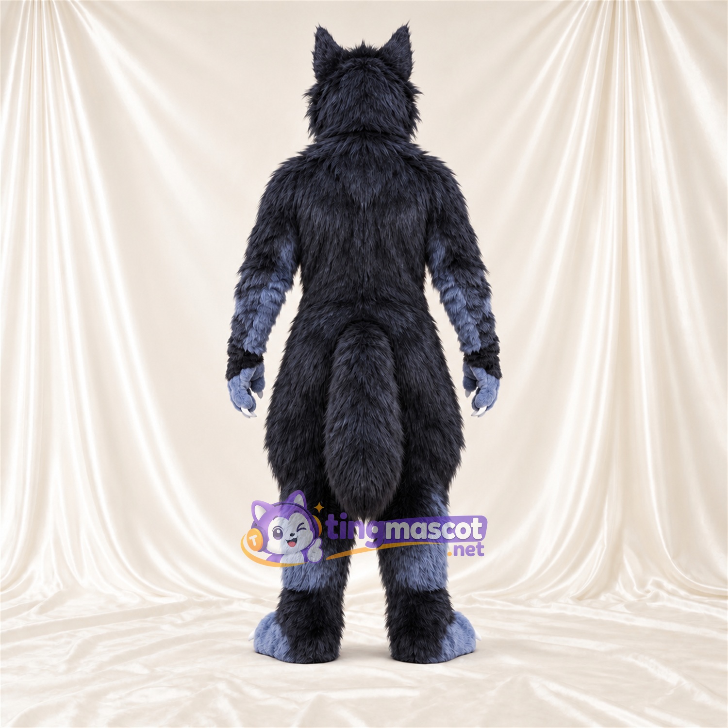 Costume de mascotte Loup – bleu foncé Costume de mascotte Loup – bleu foncé