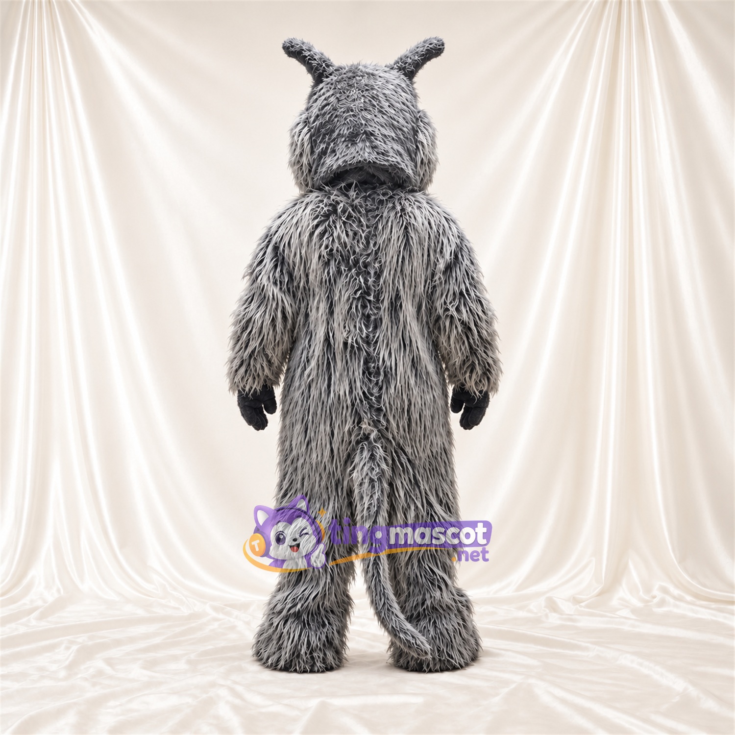 Maskottchenkostüm Hund – grau – Zottelfell Maskottchenkostüm Hund – grau – Zottelfell