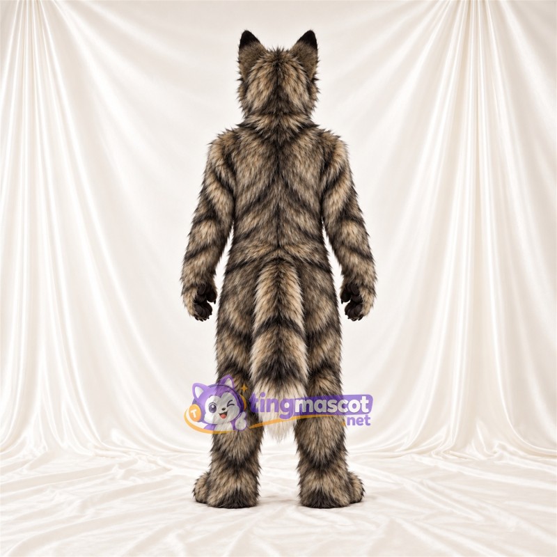 Costume de mascotte Loup – marron / blanc Costume de mascotte Loup – marron / blanc