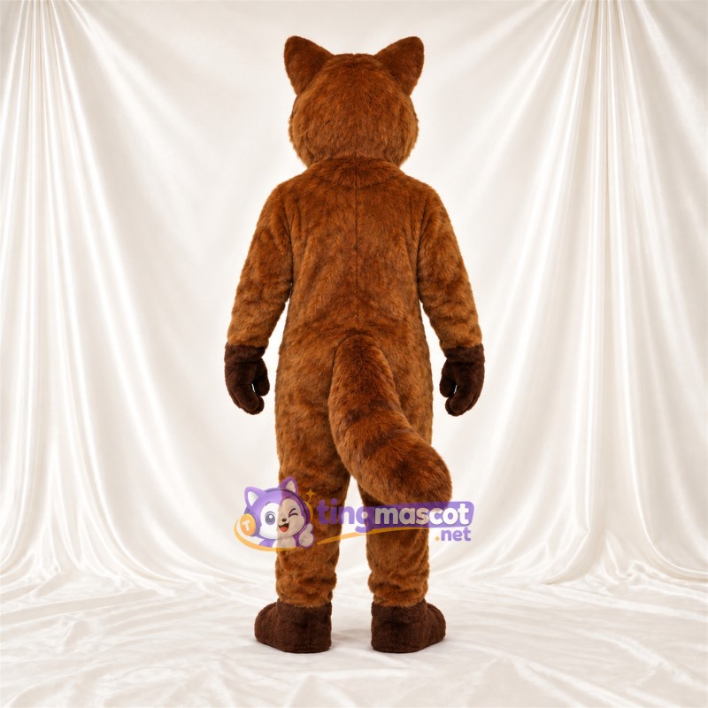 Maskottchenkostüm Fuchs – braun / weiß – Brust (weiß); Schmale Augen Maskottchenkostüm Fuchs – braun / weiß – Brust (weiß); Schmale Augen