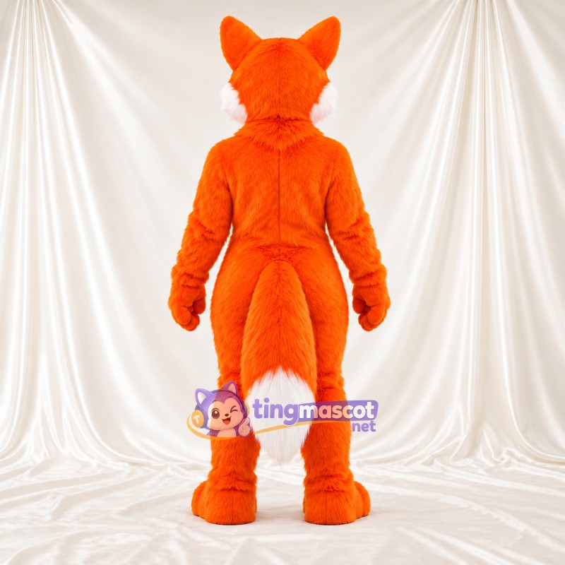 Maskottchenkostüm Fuchs – orange / weiß – Bauch (weiß); Augen (grün) Maskottchenkostüm Fuchs – orange / weiß – Bauch (weiß); Augen (grün)