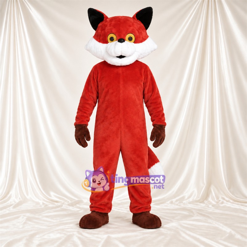 Maskottchenkostüm Fuchs – rot / weiß – Augen (gelb); Wangen (weiß) Maskottchenkostüm Fuchs – rot / weiß – Augen (gelb); Wangen (weiß)