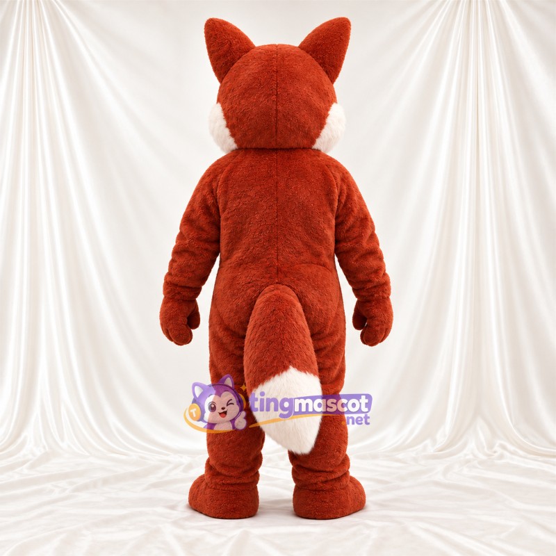 Maskottchenkostüm Fuchs – rot / weiß – Schwanzspitze (weiß); Augen (blau) Maskottchenkostüm Fuchs – rot / weiß – Schwanzspitze (weiß); Augen (blau)