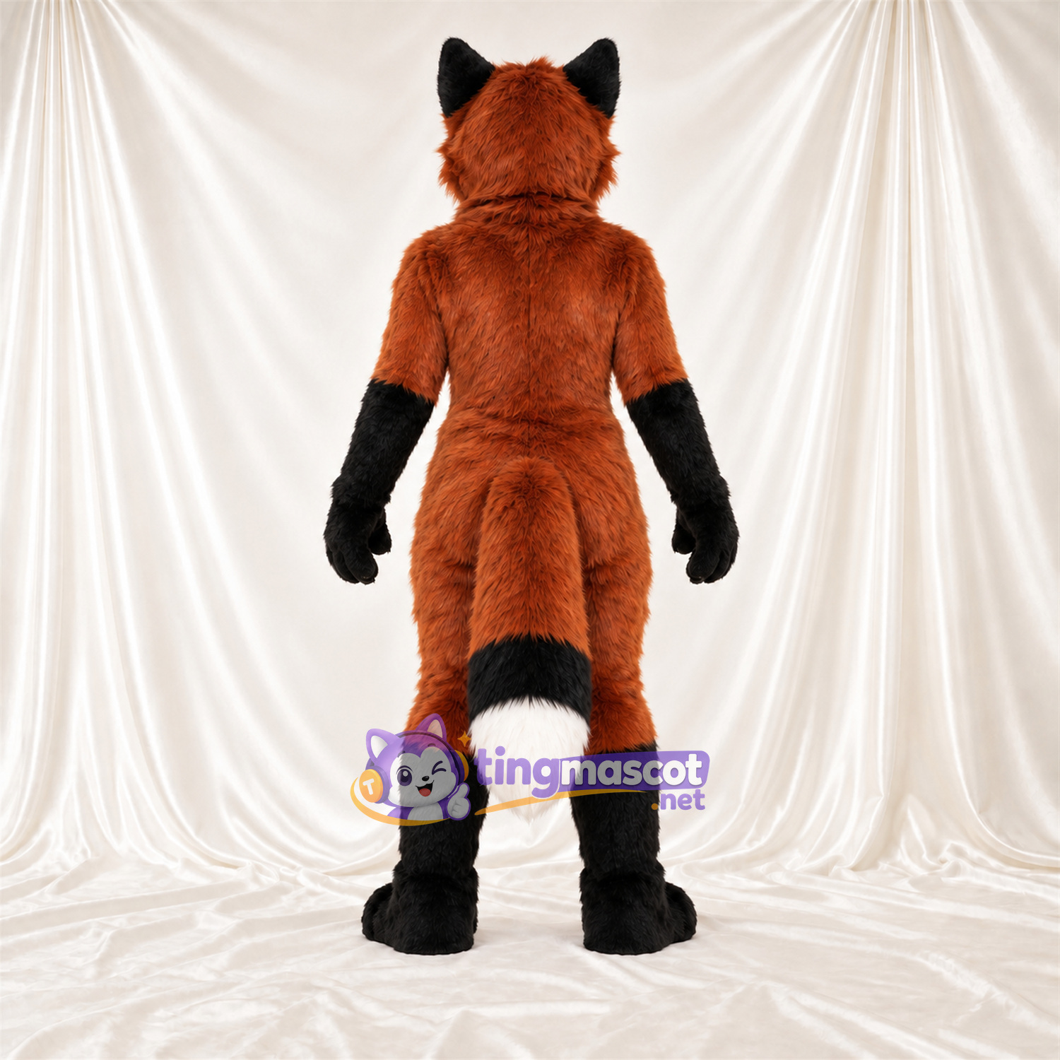Maskottchenkostüm Fuchs – orange / weiß – Augen (blau); Stiefel (schwarz) Maskottchenkostüm Fuchs – orange / weiß – Augen (blau); Stiefel (schwarz)