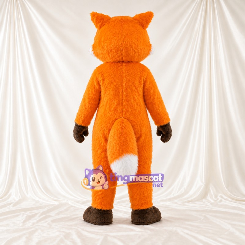 Maskottchenkostüm Fuchs – orange / weiß – Hände (braun); Füße (braun) Maskottchenkostüm Fuchs – orange / weiß – Hände (braun); Füße (braun)