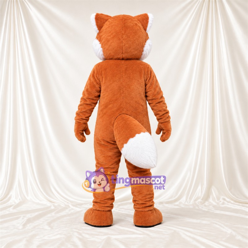 Costume de mascotte Renard – orange / blanc – Bout de la queue (blanc); Joues (blanc) Costume de mascotte Renard – orange / blanc – Bout de la queue (blanc); Joues (blanc)