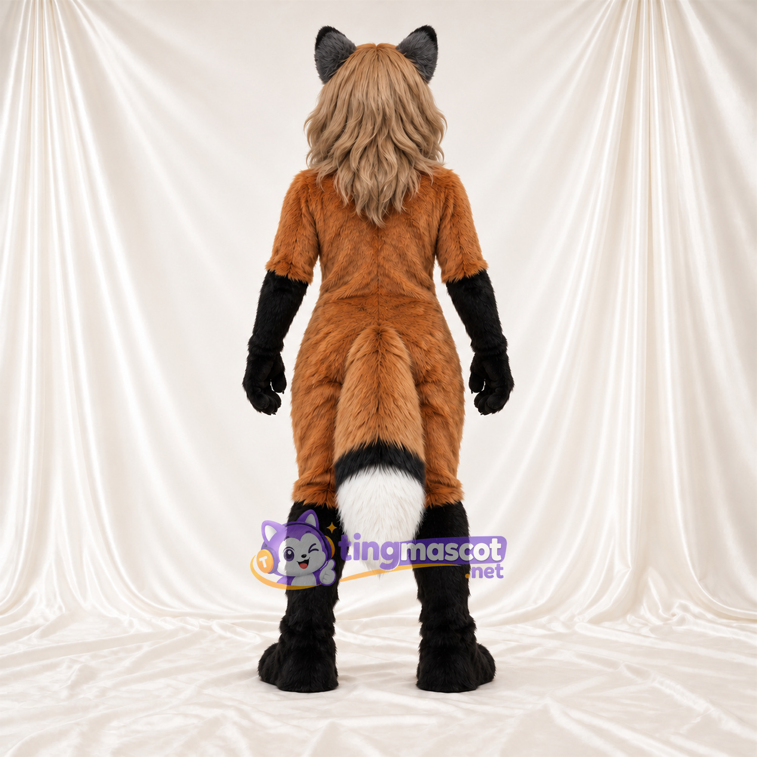 Maskottchenkostüm Fuchs – braun / weiß – Haare; Bauch (weiß) Maskottchenkostüm Fuchs – braun / weiß – Haare; Bauch (weiß)