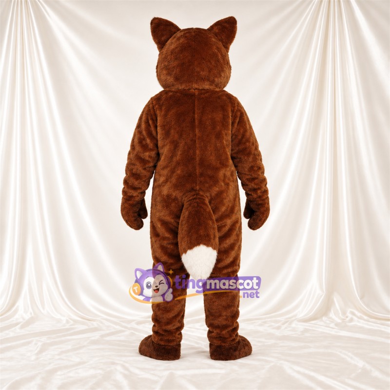 Maskottchenkostüm Fuchs – braun / weiß – Brust (weiß); Schnauze Maskottchenkostüm Fuchs – braun / weiß – Brust (weiß); Schnauze