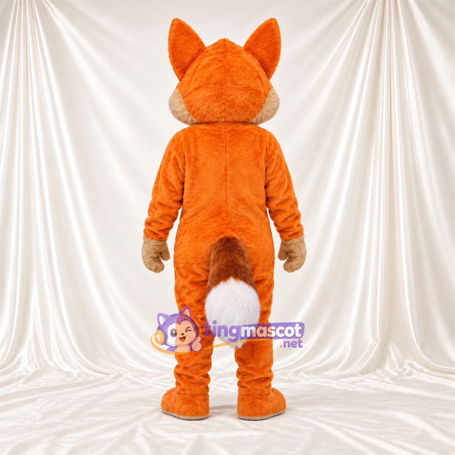 Maskottchenkostüm Fuchs – orange / weiß – Lange Schnauze; Augen (blau) Maskottchenkostüm Fuchs – orange / weiß – Lange Schnauze; Augen (blau)