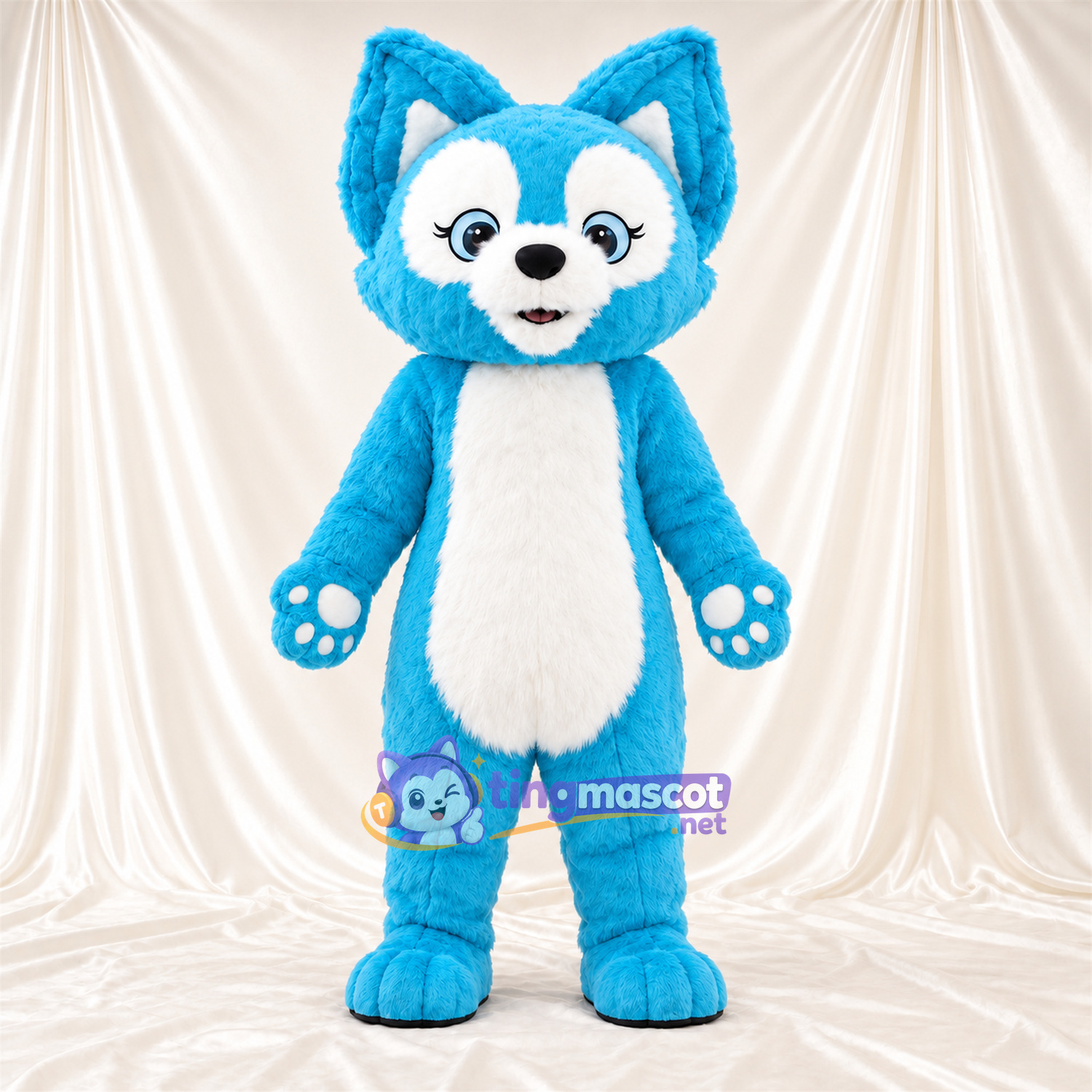 Costume de mascotte Renard – bleu