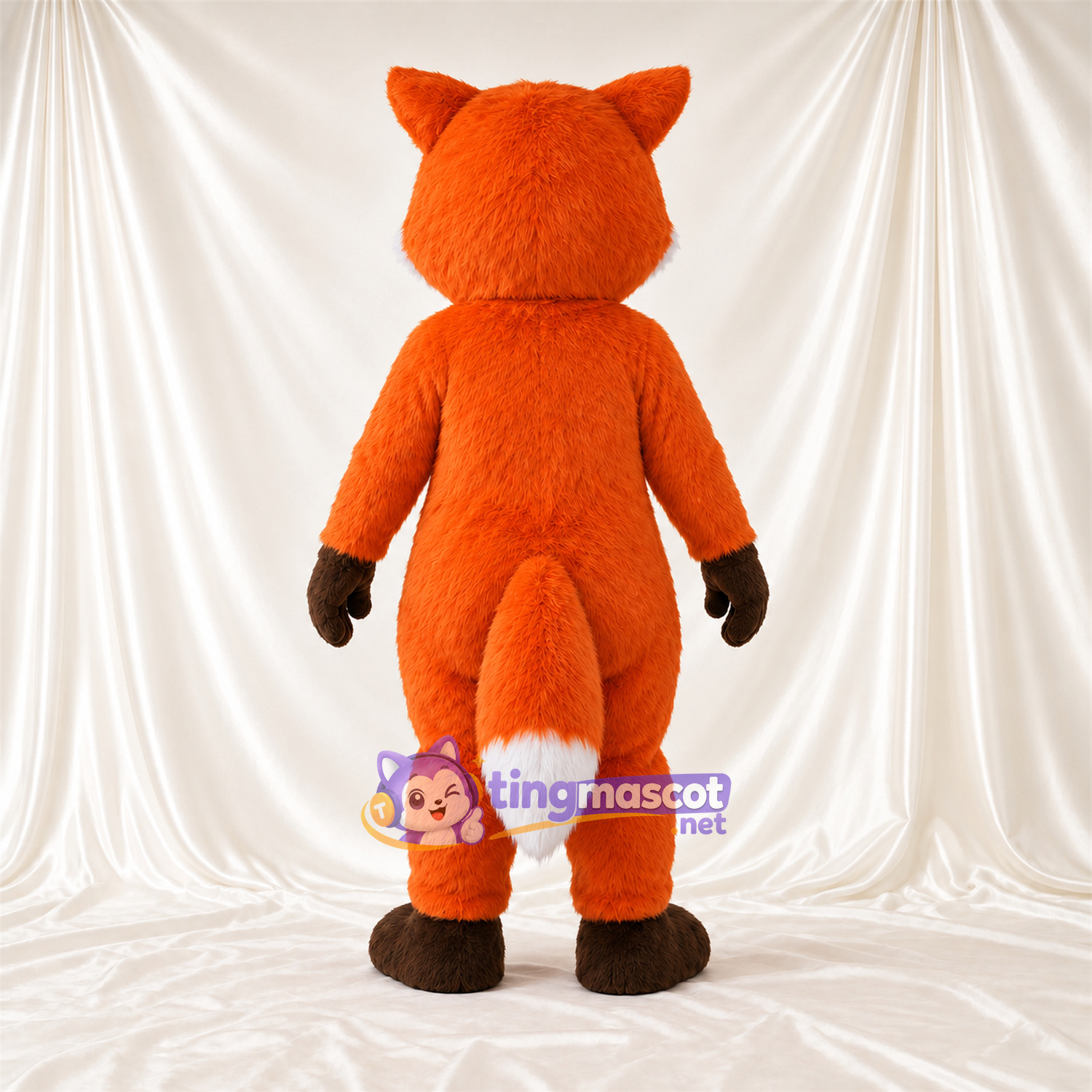 Maskottchenkostüm Fuchs – orange / weiß – Bauch (weiß); Füße (braun) Maskottchenkostüm Fuchs – orange / weiß – Bauch (weiß); Füße (braun)