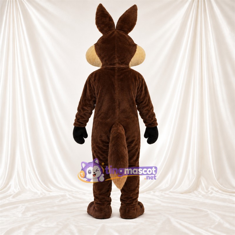 Costume de mascotte Coyote – marron / brun clair – Gants (noir); Yeux (jaune) Costume de mascotte Coyote – marron / brun clair – Gants (noir); Yeux (jaune)