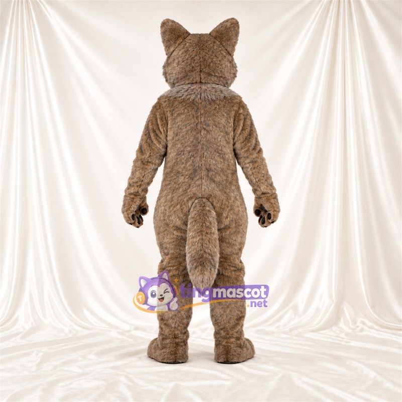 Brown and Gray Coyote Mascot Costume - Gray Chest Patch and Black Claws Brown and Gray Coyote Mascot Costume - Gray Chest Patch and Black Claws