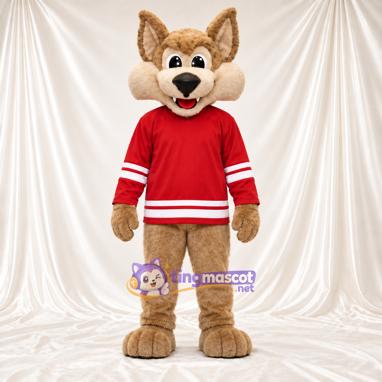 Costume de mascotte Coyote – brun clair – Chemise Costume de mascotte Coyote – brun clair – Chemise