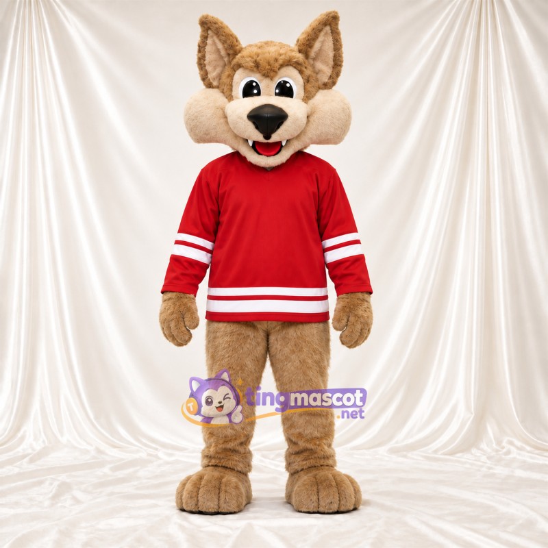 Costume de mascotte Coyote – brun clair – Chemise Costume de mascotte Coyote – brun clair – Chemise