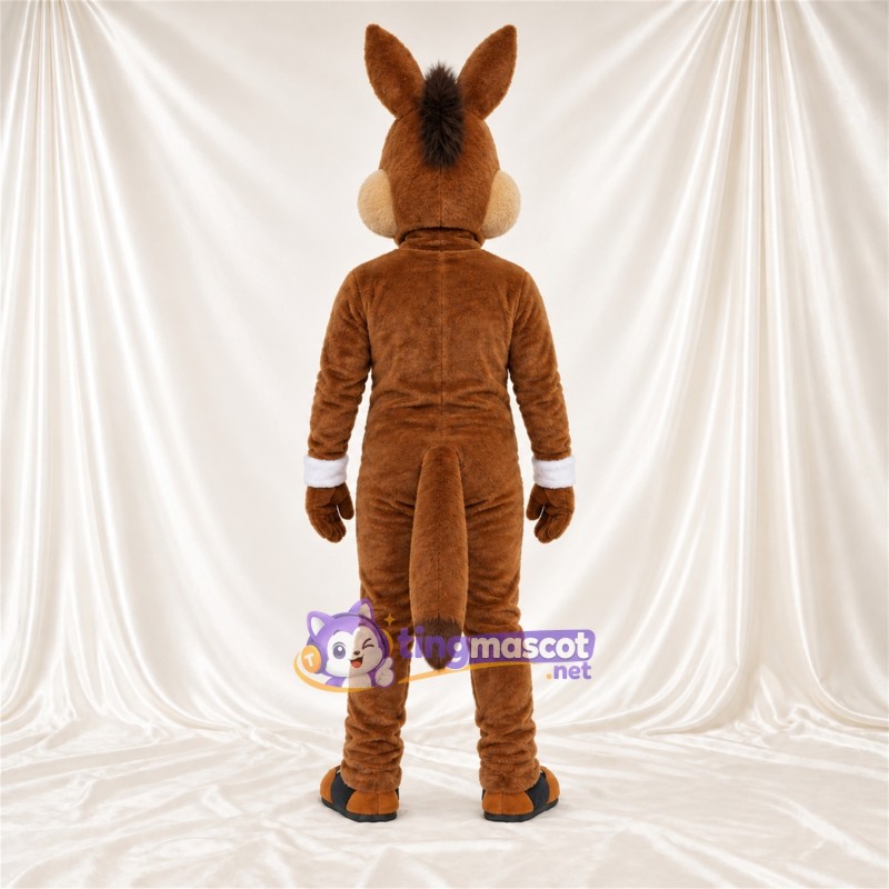 Costume de mascotte Coyote – marron / brun clair – Griffes (noir); Yeux (vert) Costume de mascotte Coyote – marron / brun clair – Griffes (noir); Yeux (vert)