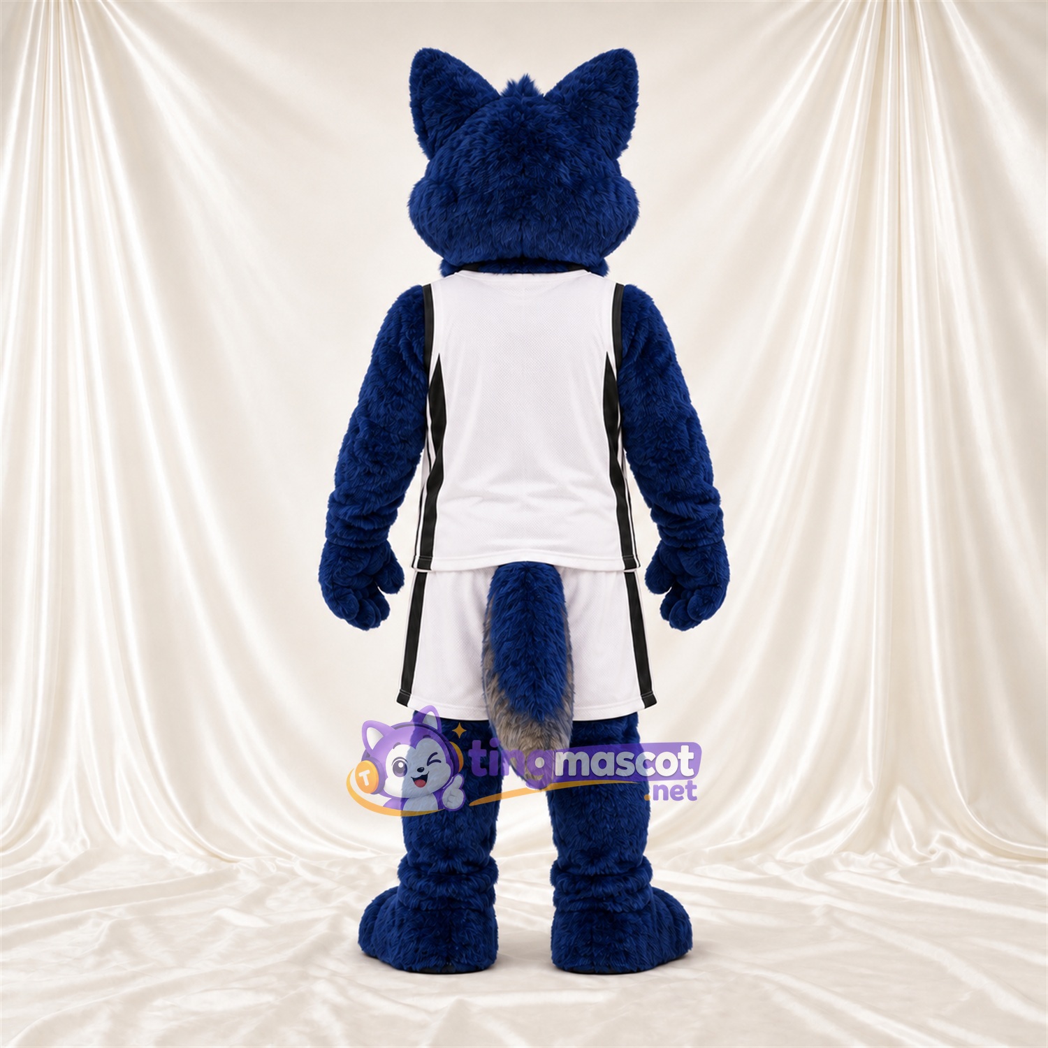Costume de mascotte Loup – bleu – Tenue; Crocs pointus