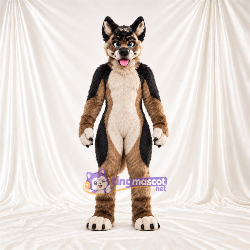 Black and Tan German Shepherd Mascot Costume Black and Tan German Shepherd Mascot Costume
