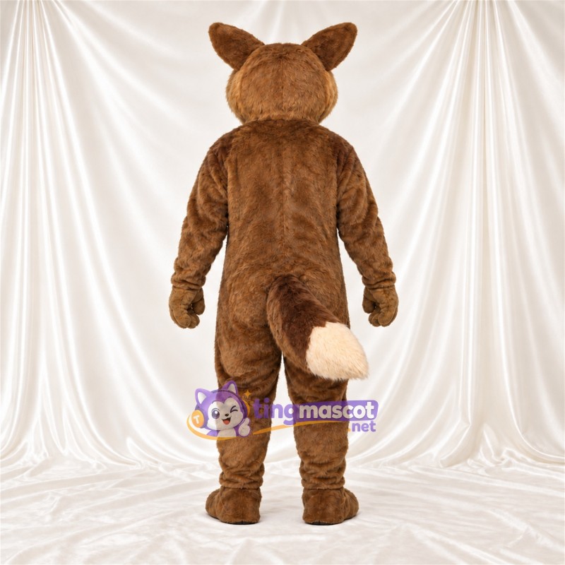 Maskottchenkostüm Fuchs – braun / weiß – Brust (creme); Schwanzspitze (weiß) Maskottchenkostüm Fuchs – braun / weiß – Brust (creme); Schwanzspitze (weiß)