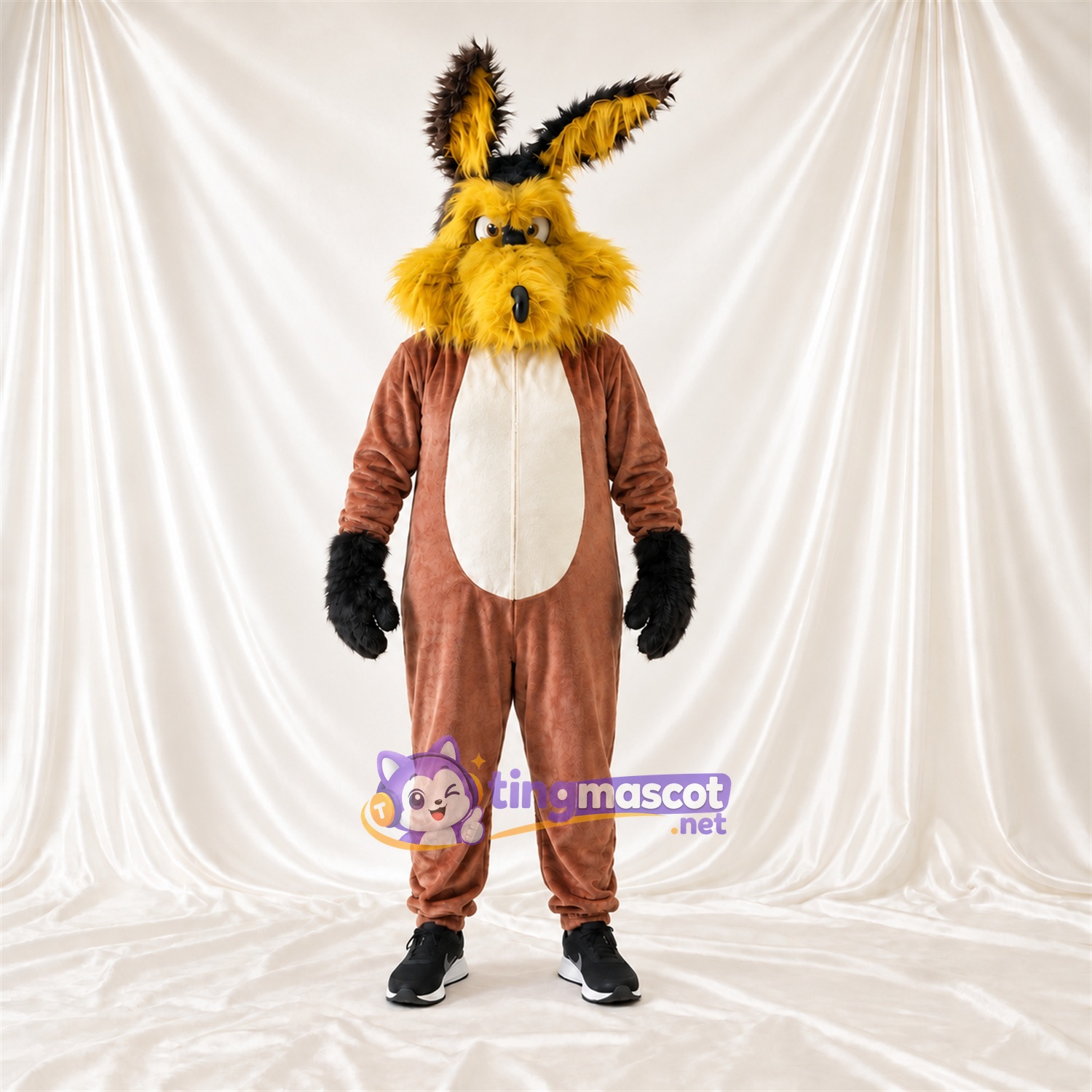 Costume de mascotte Coyote – jaune / marron Costume de mascotte Coyote – jaune / marron