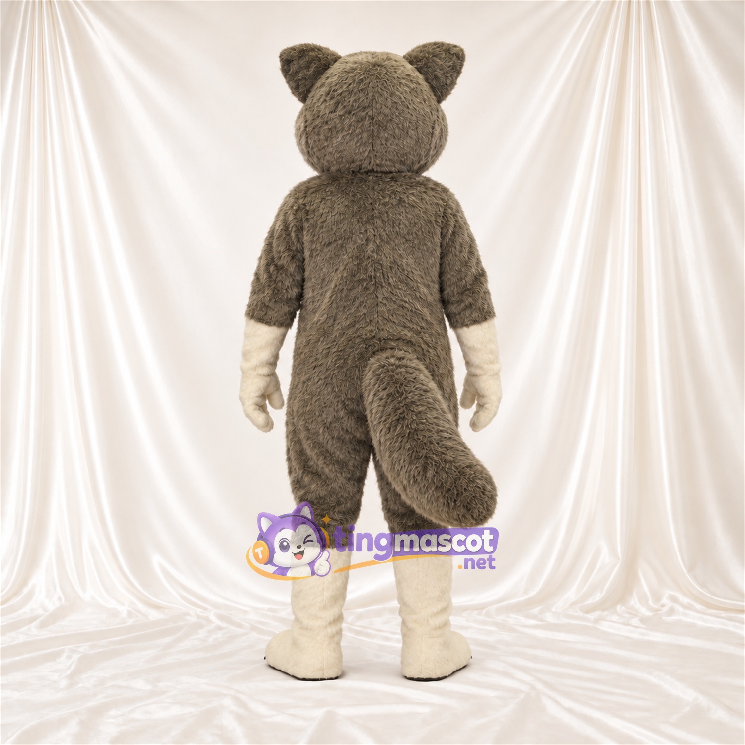 Maskottchenkostüm Kojote – grau / creme Maskottchenkostüm Kojote – grau / creme